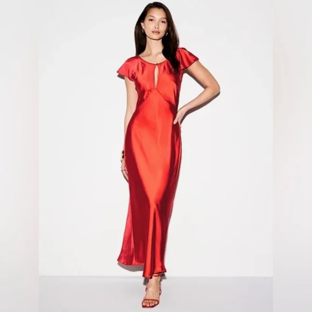 Old Navy silk formal Red Dress